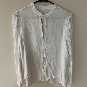 Vintage style white button down